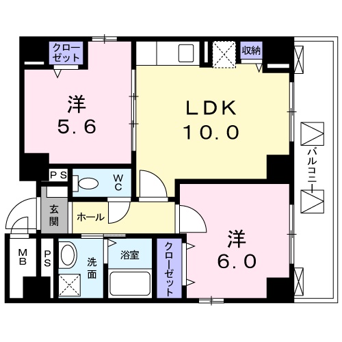 グランデール四谷の間取り