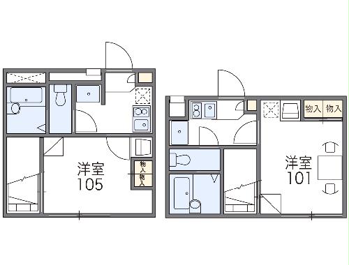 レオパレスシャルマン上野西の間取り