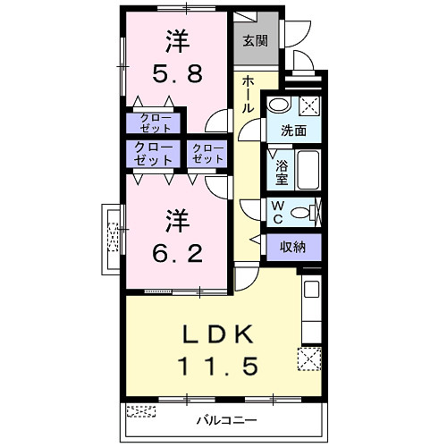 グランツTOWAの間取り