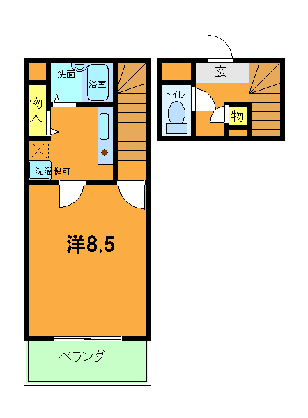 フォンテーヌ竹宇の間取り