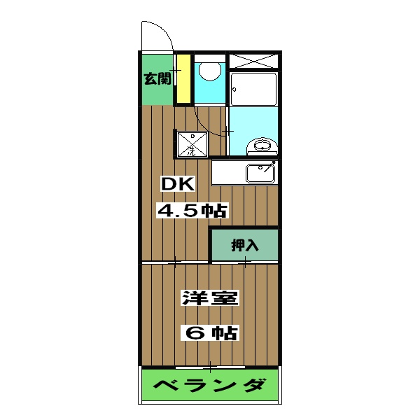 コーポオータの間取り