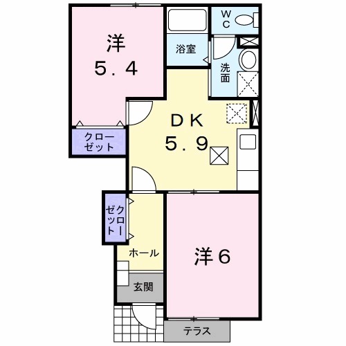 ベルロードBの間取り