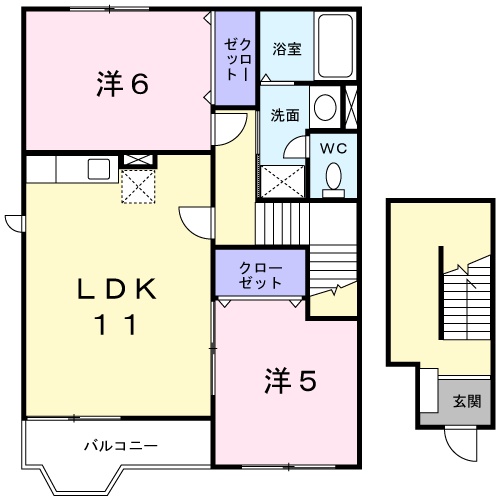 ガーデンロイヤルＡの間取り