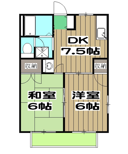 カーム石川Bの間取り