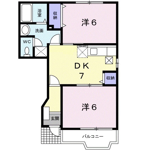 ジャルダン ドゥ 川崎-Bの間取り