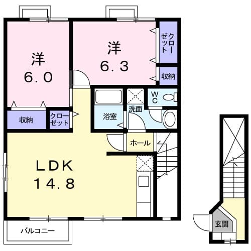 メゾン・ド・リヴィエールＡの間取り