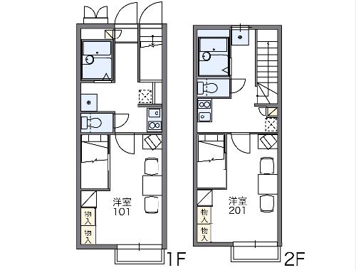 レオパレス花・101号室の間取り