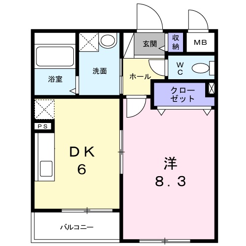 Sunlit朱雀の間取り