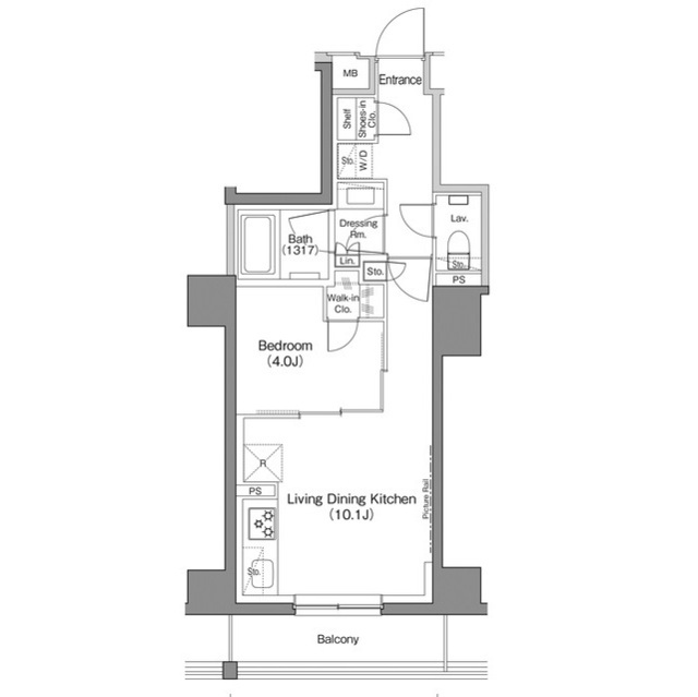 ザ・パークハビオ神楽坂香月の間取り