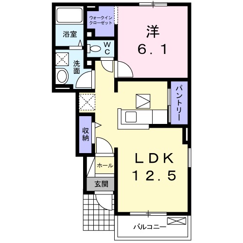 グラスコート Eの間取り