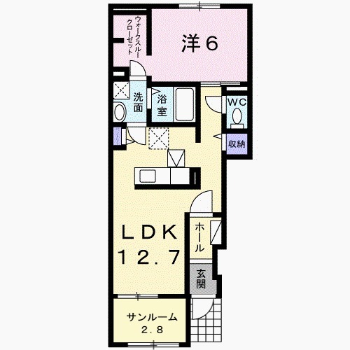 ノーブル ウエストⅢの間取り