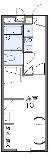 レオパレスシャルマン北浦の間取り