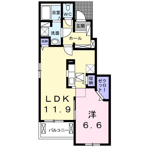 エスペラント・ボヌール Bの間取り