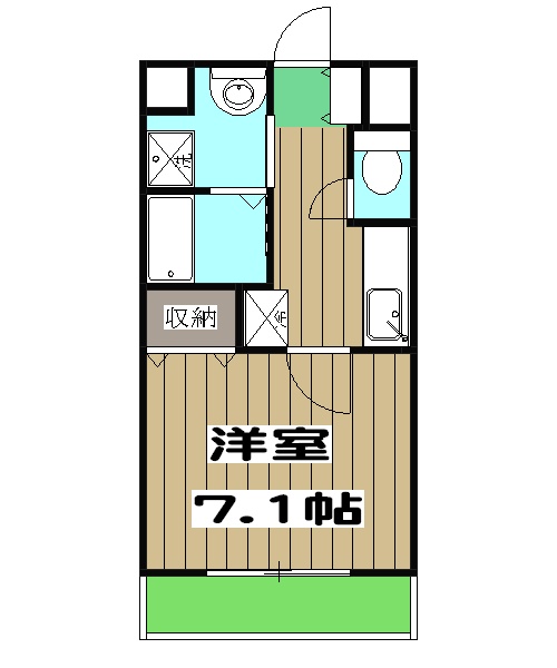 01040号室の間取り