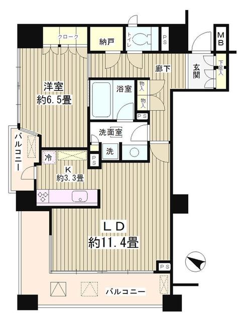 パークホームズ新宿若松町の間取り