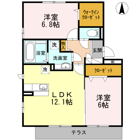 マジェスティックアン Ⅰの間取り