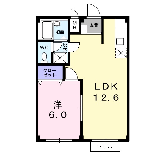 ハイツ粟野Cの間取り
