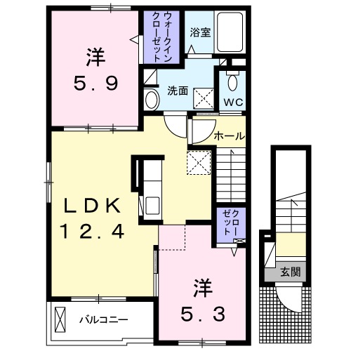 フルールの間取り