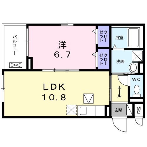 シャルマン 東寺西の間取り