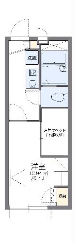 レオパレス茶山・206号室の間取り
