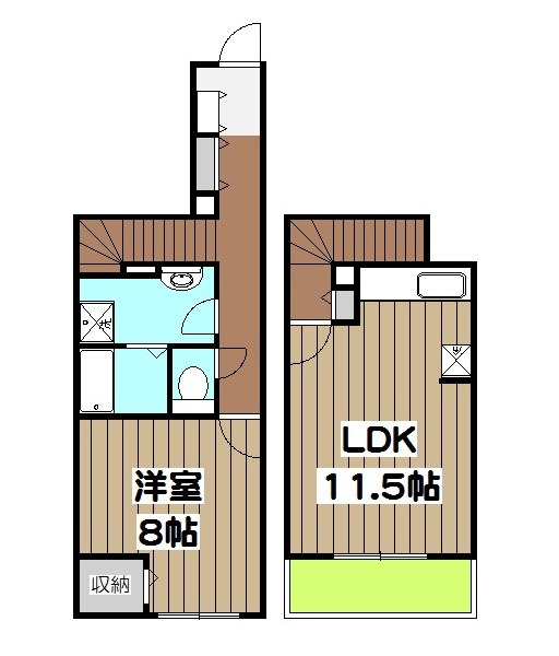 テオーリア小川Ⅱの間取り