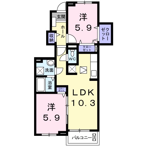 ベル・フィオ-レの間取り