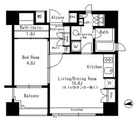 パークアクシス神楽坂ステージの間取り