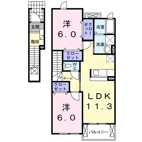 サンハイツ福知山Ⅰの間取り