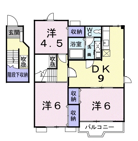 グランディールＢ　（州見台）の間取り