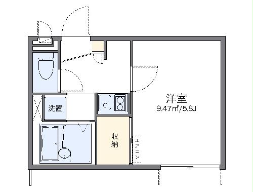 レオパレス西陣の間取り