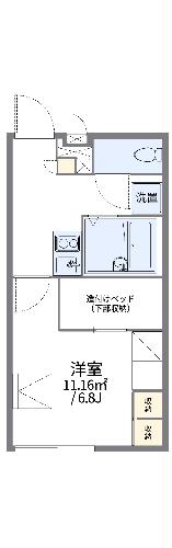 レオパレスアジェル岩倉南Ⅱの間取り
