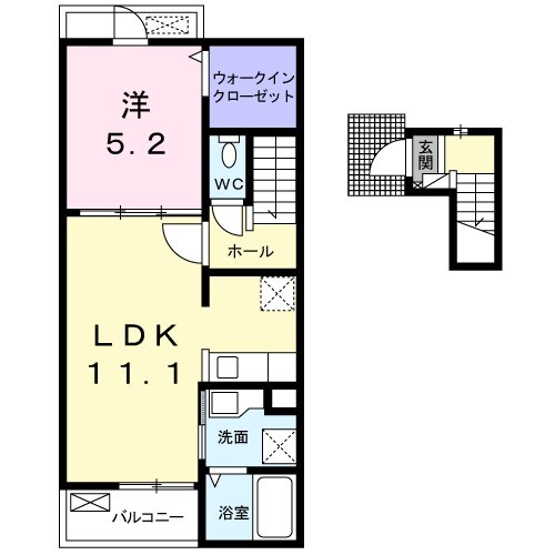ルミエール篠尾Ⅱの間取り