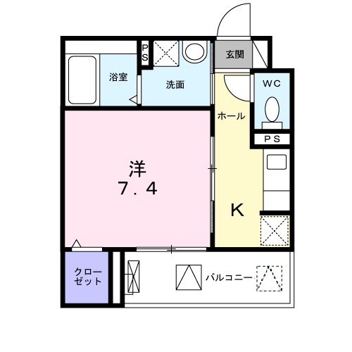 ルーチェ伊勢田・02020号室の間取り