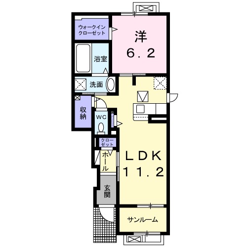 ヴェロ・クォーレ倉谷の間取り
