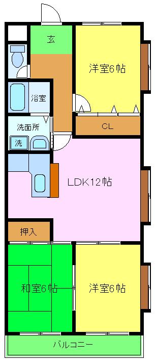 HIGASHIOマンションの間取り
