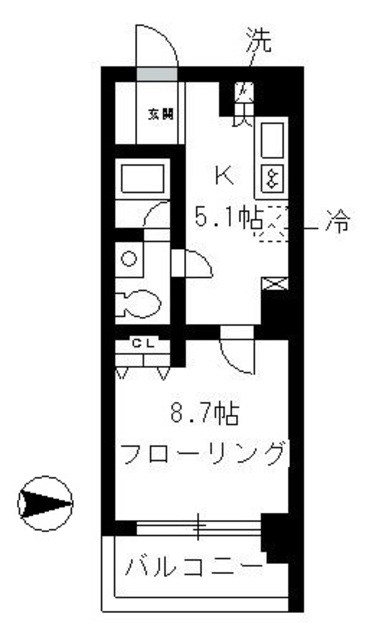 AXIS若松町の間取り