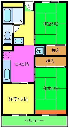 ハイツニシカワの間取り