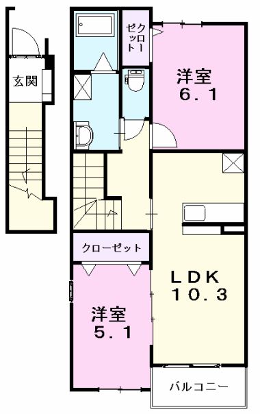 ソルシェール和泉中央Ⅲの間取り