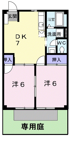 アメニティコーポA棟の間取り