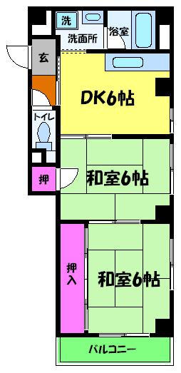 共立マンション豊中第三の間取り