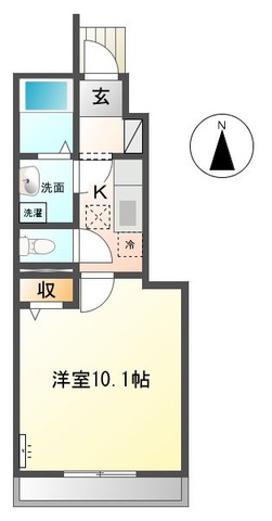 アローナ・107号室の間取り