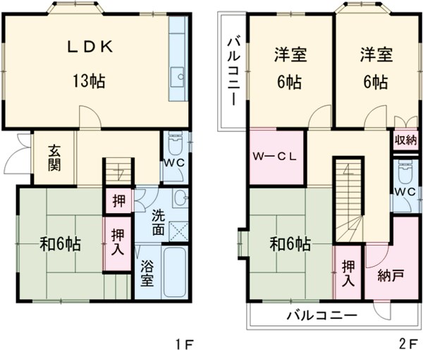 北豊中町戸建の間取り
