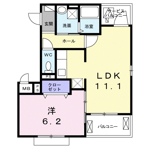 ホームズ豊田 ウエストの間取り