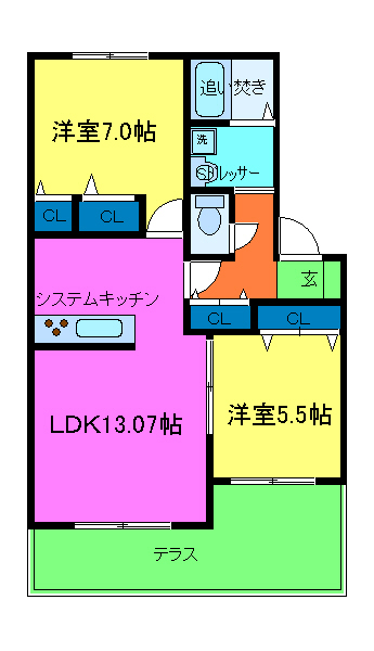 シャーメゾン小津の間取り