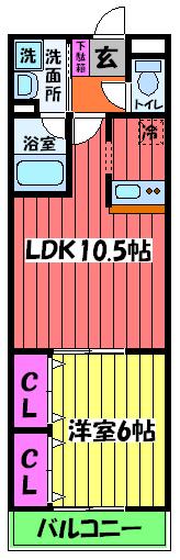 アンジェリーク府中の間取り
