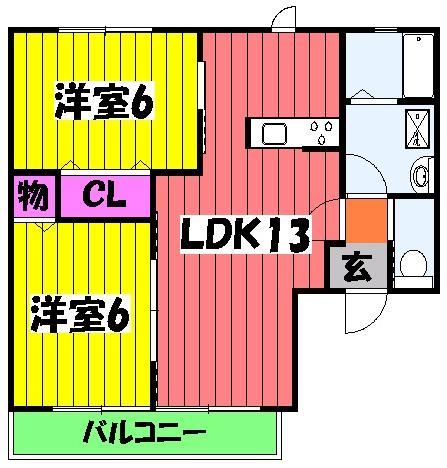 ベストハイム富秋の間取り