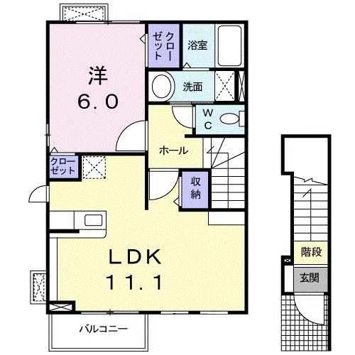 エスポワール石岡の間取り