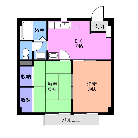 セシルハイツ東野の間取り