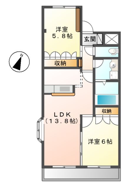 グランチェスタSOUTHの間取り
