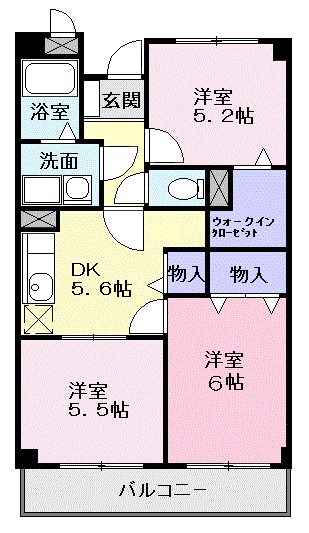 フリュイティア1の間取り